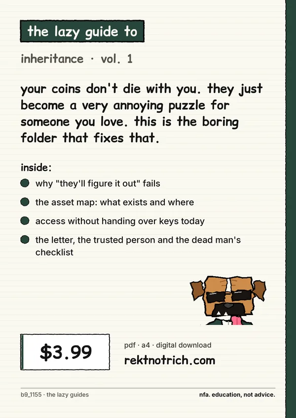 back cover: the lazy guide to digital assets after death