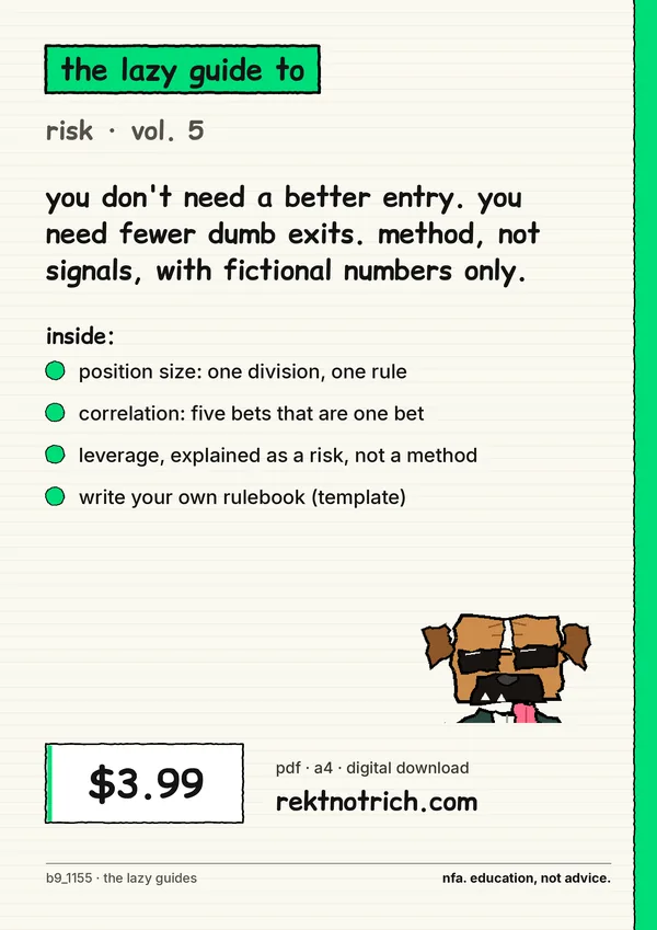 back cover: the lazy guide to risk management