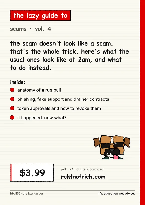 back cover: the lazy guide to crypto scams
