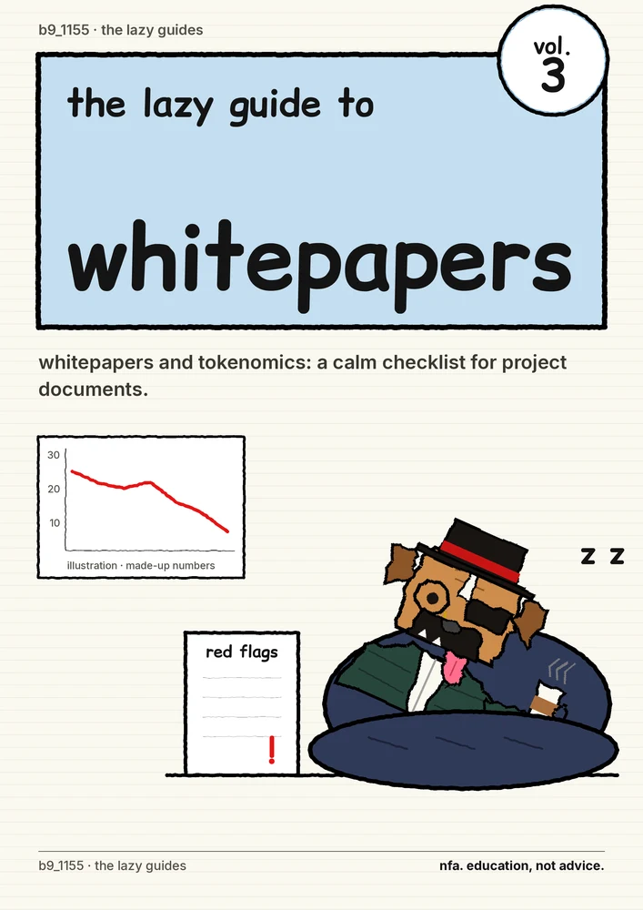 cover: the lazy guide to whitepapers and tokenomics, vol. 3